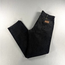 VTG 90s Wrangler Men's Cowboy Cut Original Fit Black Made in USA Jean 36x36