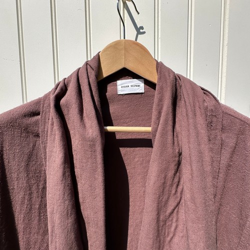 Atelier Delphine Haori Jacket 100% Cotton Cool Plum Brown Wren Size XS EUC $400 - Picture 13 of 21