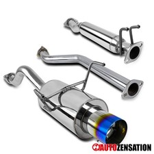 Fit 2002-2006 Acura Rsx Base Ss Burnt Tip Catback Muffler System Kit Fit 2002-2006 Acura Rsx Base Ss Burnt Tip Catback Muffler System Kit