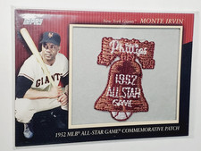 Monte Irvin 2010 Topps 1952 All-Star Game Commemorative Phillies Patch #MCP61