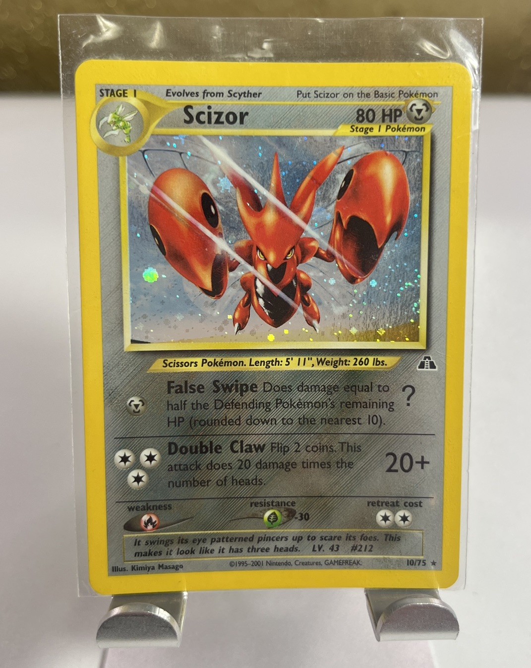 Pokémon TCG Scizor 10/75 Neo Discovery Holo Rare Unlimited English NM