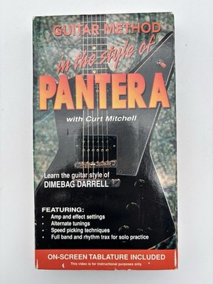 Guitar Method: In the Style of Pantera On VHS. Very Good Condition.