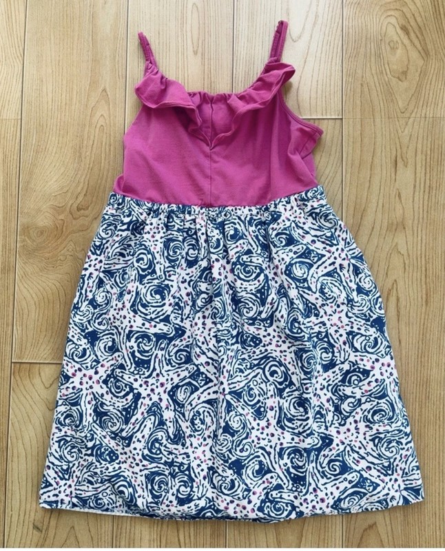 Lilly Pulitzer Girls Pink and Blue Starfish Dress size large