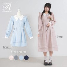 Member Pre-Sale Target Color Scheme Corner Collar Ruffled Tuck Long Jirai New
