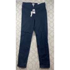 Chico's Platinum Denim Legging Women 1 Medium Sapphire NWT Side Zip Stretch Blue