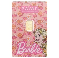 PAMP Suisse Barbie™ 1 Gram .9999 Fine Gold Bar - 5,000 Mintage