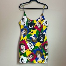 Fashion Nova Comic Book Pattern Bodycon Wiggle Dress Women's Size 2X
