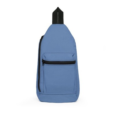 Solid Blue Sling Bag Compact Crossbody Pack Lightweight Travel Shoulder Bag