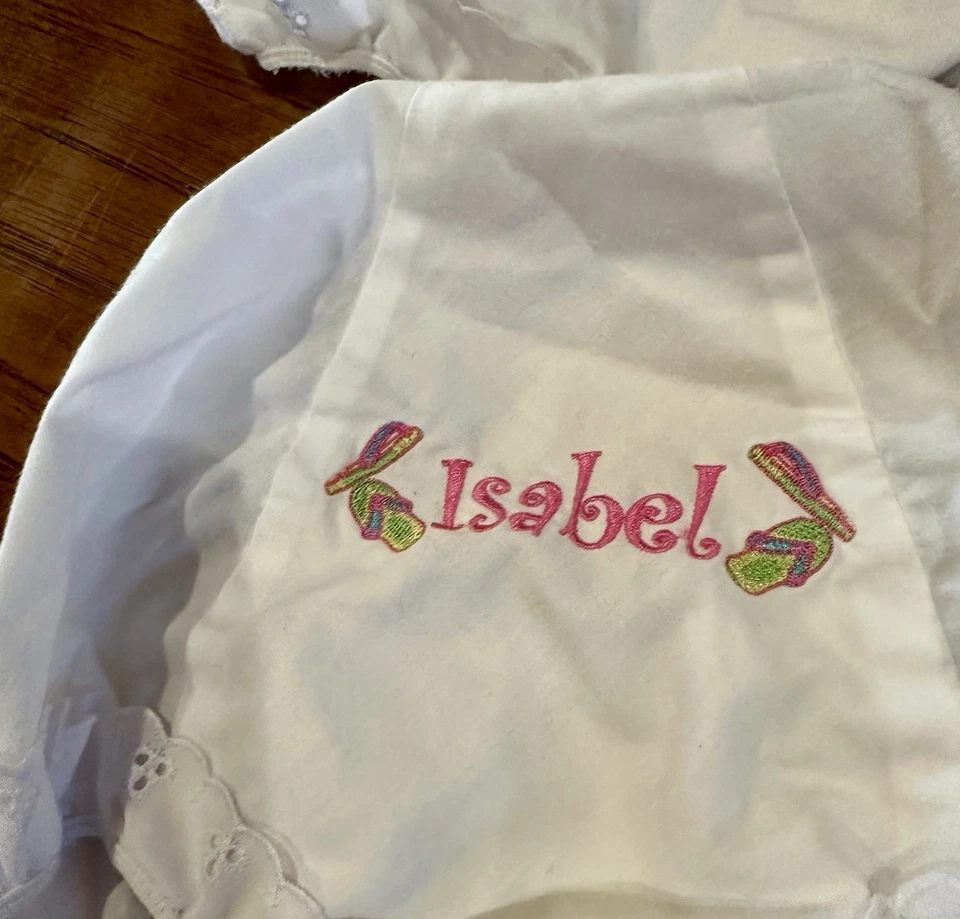 Lot Of 8 Personalized Diaper Covers “Isabel” In Various Designs - Size 3/4 EUC - Image 3 of 4