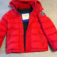 Abercrombie & Fitch Kapuzen Daunenjacke rot Größe S