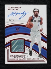 2022-23 Immaculate Sneaker Swatches Signatures Red 13/25 Jaden Hardy Auto 3hd