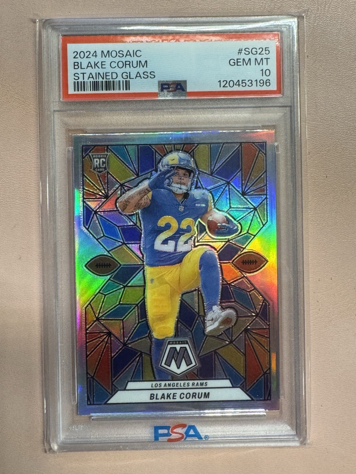 Blake Corum Panini Mosaic Stained Glass #SG25 Base