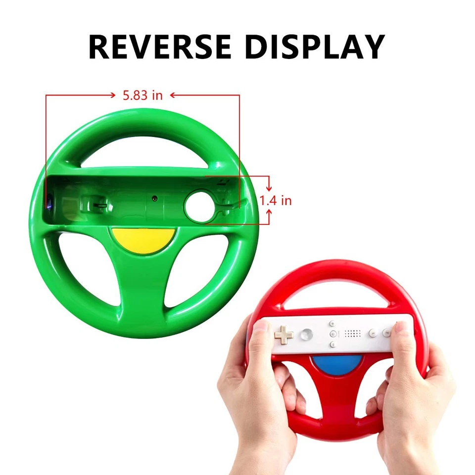 2 шт. гоночный руль для дистанционного игрового контроллера Wii игра Mario Kart - Изображение 3 из 4