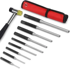 9 Pocket Roll Pin Punch Set Storage Pouch Roll Up Tool Pouch Organizer