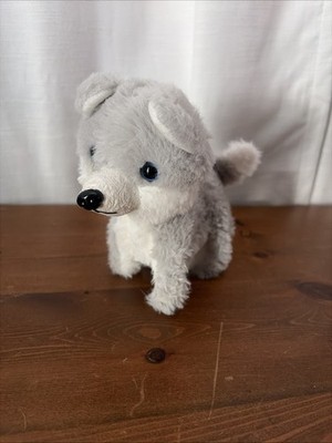 Kid Connection Walking Mini Pet With Barking Sound 7'' Gray Husky Dog Wolf Works