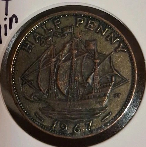 1967 Elizabeth II Half Penny — photo from another recent sale
