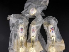 Vintage Allison Ceramic Floral Door Pull Lot - New Old Stock NOS