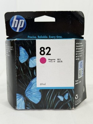 OEM HP 82 Magenta 69ml Ink DesignJet 500 800 Genuine C4912A FEB 2017 NOS SEALED