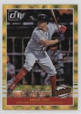 2019 Panini Donruss Highlights Gold 76/99 Brock Holt #H11 0q3
