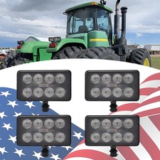 4pcs Led Flood Work Light For John Deere 9100 9200 9300 9400 7800 8100 8200 8310