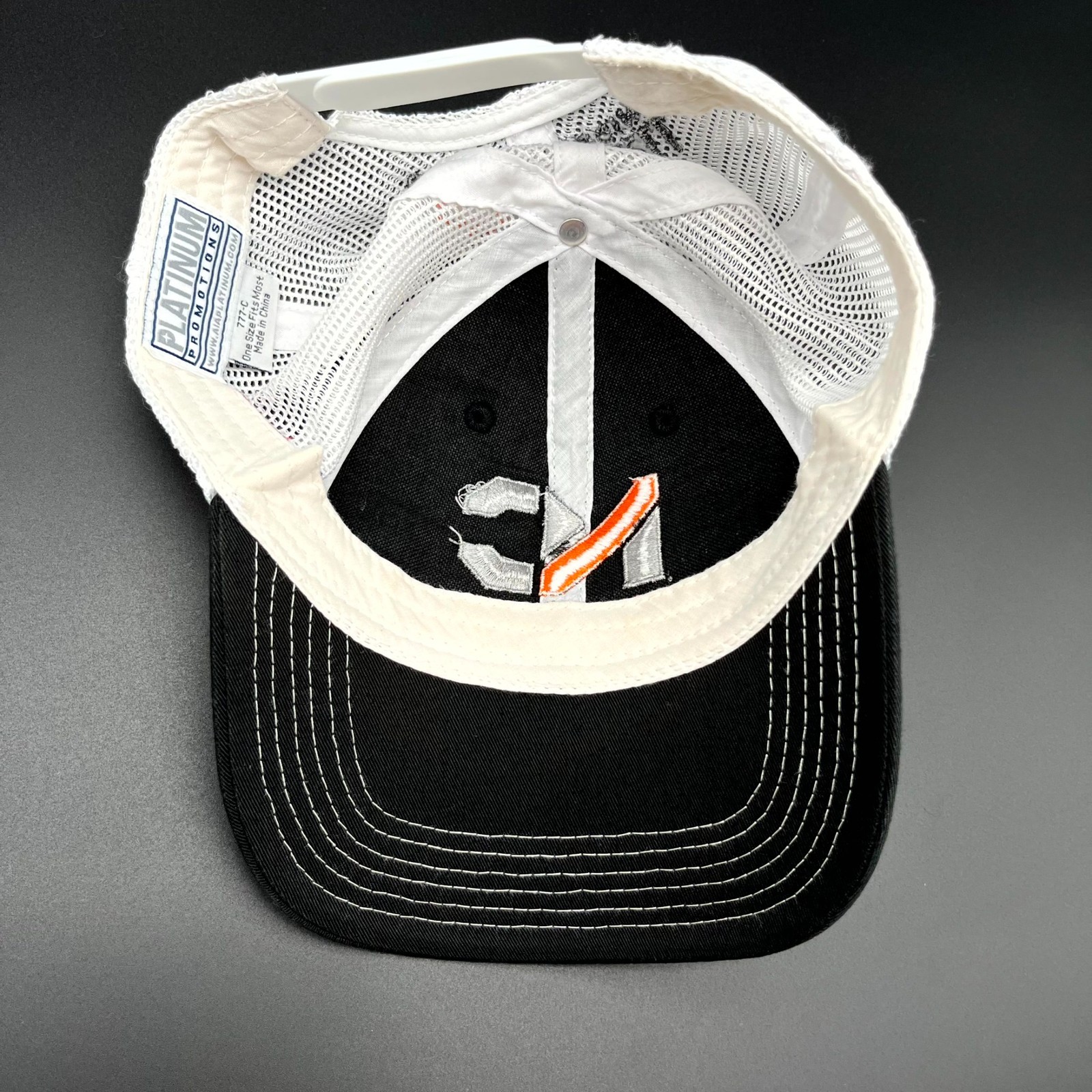 Ness Campbell Crane & Rigging Hat Platinum Mens One Size Black Trucker Cap Mesh
