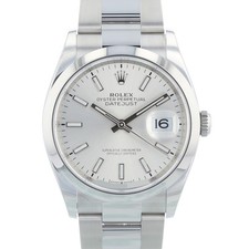 Rolex Datejust 36 126200 Silver Baton Dial Steel Oyster Smooth 2025 Full Set