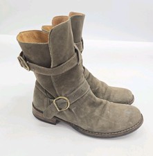 Stivali Fiorentini + Baker donna 41 US 10 Eternity due fibbie scamosciati grigio tortora 