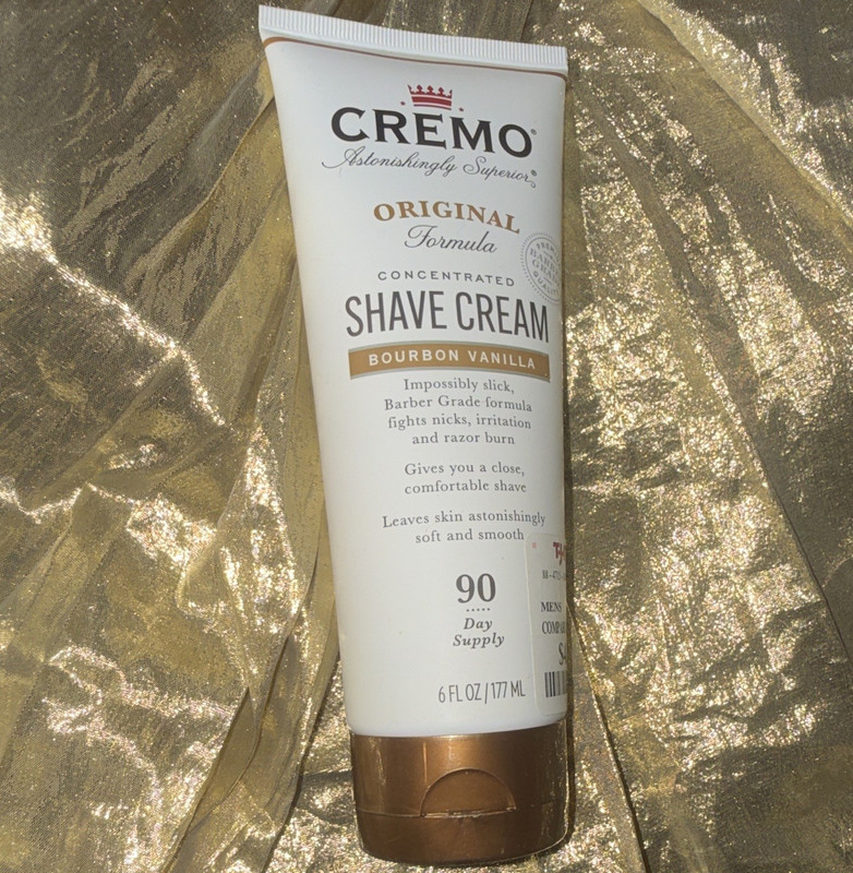 Cremo Original Concentrated Shave Cream, Bourbon Vanilla, 6 fl oz / 177 mL