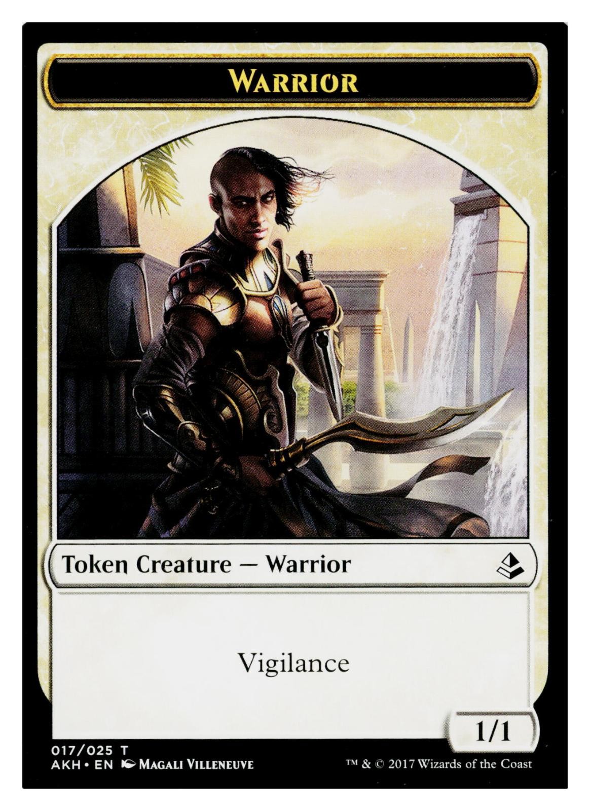 Warrior Token 17 Token Amonkhet Magic: The Gathering Near Mint