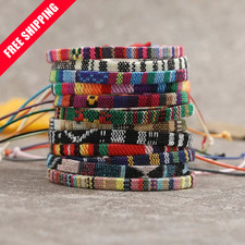 12PCS Boho Beach Surfer Bracelet Set Handmade Braided Summer Jewelry Gift - NEW