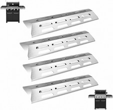 Outdoor BBQ Heat Plates - 4 Pack Stainless Steel Shield Plates UK Stock