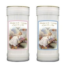 Pillar Candle Christening Keepsake Gift - Choose Design