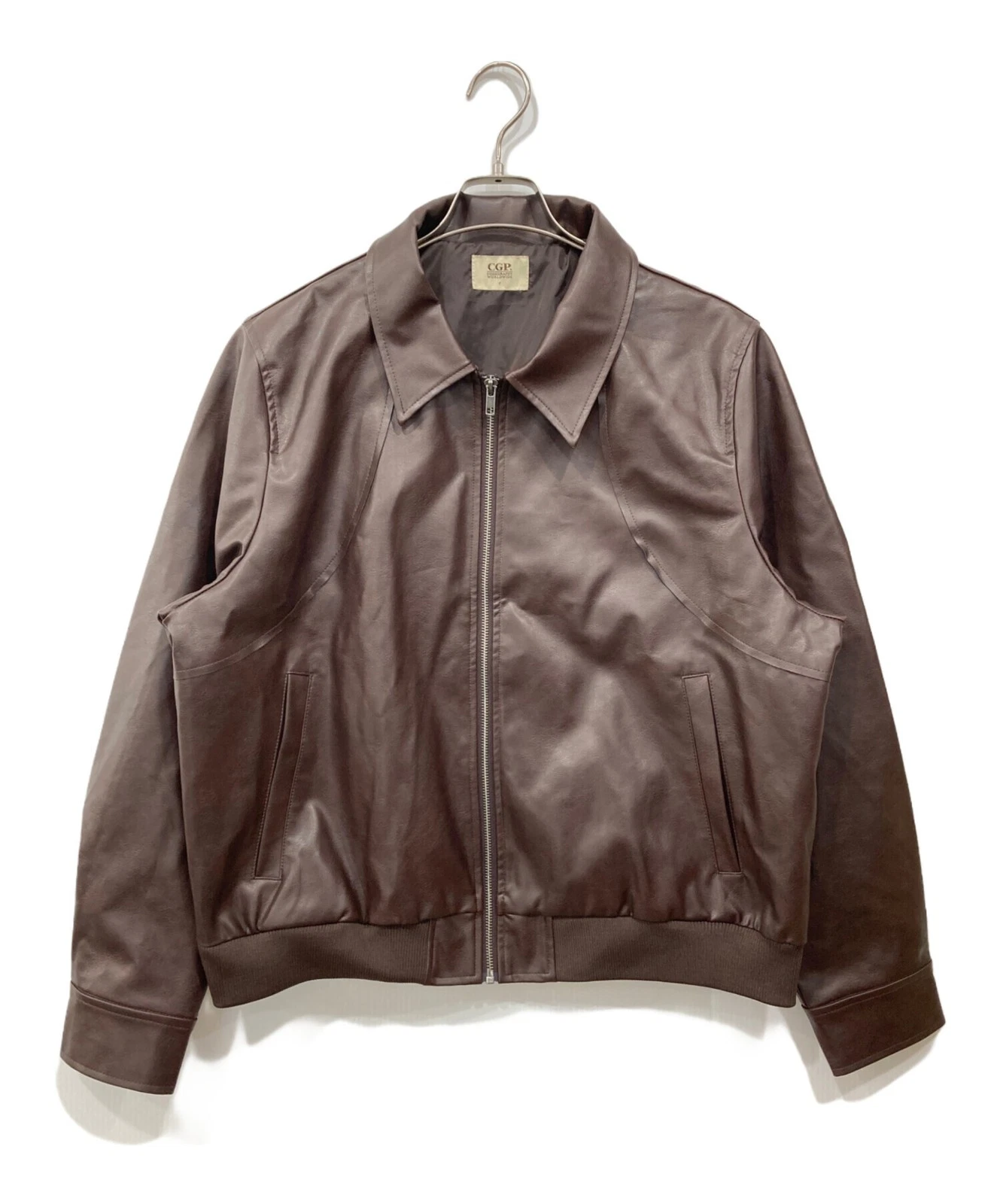 Codegraphy Fake Leather Jacket Men's Size Free Brown - product detail image 1