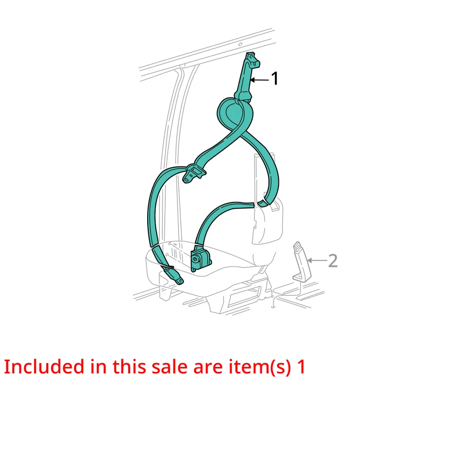 Seat Belt Front Bucket Seats Passenger Fits 06-07 FORD E150 VAN 6780226 Foto 3 de 4