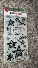 Vicki Boutin - Christmas Clear Stamps - Warm Wishes - 17 Pieces - Brand New