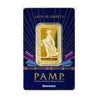 1 Troy oz Pamp Lady of Liberty Gold Bar .9999 Fine