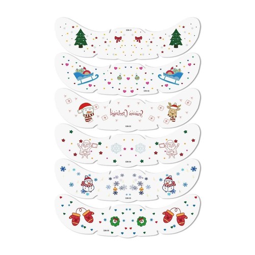6pcs Christmas Face Stickers Snowman for Crafts Decals Christmas Wall Decal-s - Picture 15 of 15