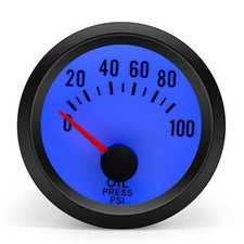 2" 52mm Oil Pressure Gauge 0-100 PSI Digital Blue LED Press -Oil Press Gauge