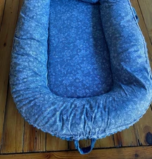 Baby Lounger for Newborn Baby Nest With Pillow Blue NEW
