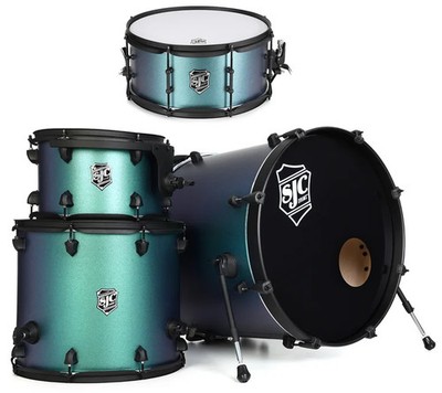 SJC Custom Drums Pathfinder Series 4-piece Shell Pack (Snare) - Pacific Teal