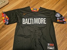 Jackson Holliday #7 Orioles City Connect Black Cool Base Stitched Jersey. Large