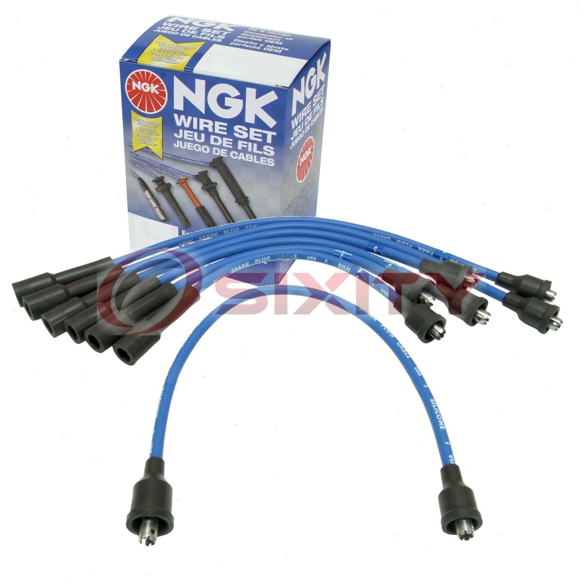 1 pc NGK Spark Plug Wire Set for 1961-1962 Dodge Lancer 2.8L 3.7L L6 - ao