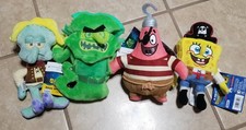 SpongeBob SquarePants Movie Bikini Bottom Glow Pals Full Set Of 4 Plushes