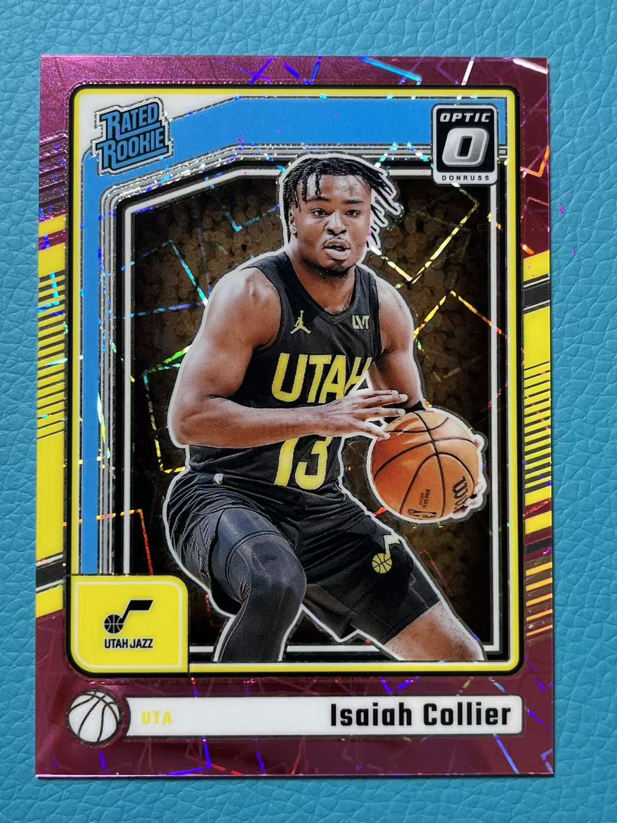 Isaiah Collier 2024-25 Donruss Optic 21/79 Pink Velocity Rated Rookie #295