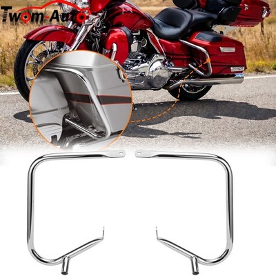 Chrome Hard Saddlebag Guards Bracket Fit For Harley Electra Road Glide 1997-2013