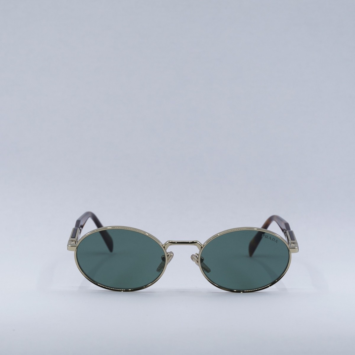 New PRADA PR65ZS ZVN70L Pale Gold/Dark Green 55-20-140 Sunglasses