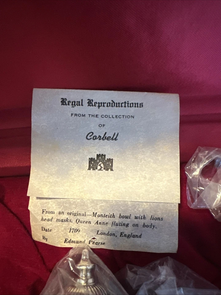 Juego de caja de platos de plata vintage Corbell & Co Salt & Pep & Sugar auténtico regal rep. Foto 3 de 4