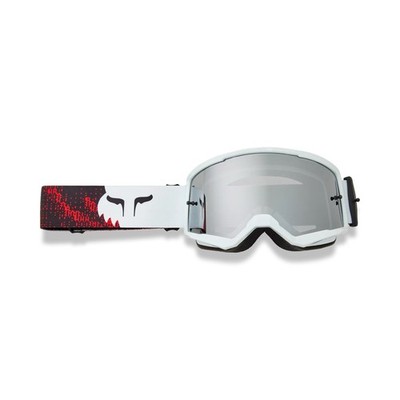 Fox Racing Main Kairos Mirrored Lens Goggles White/Fluorescent Red