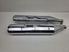 OEM HD V-ROD Muscle Vance & Hines Twin/Slash Monster-Ovals D/C Chrome 1995-2016