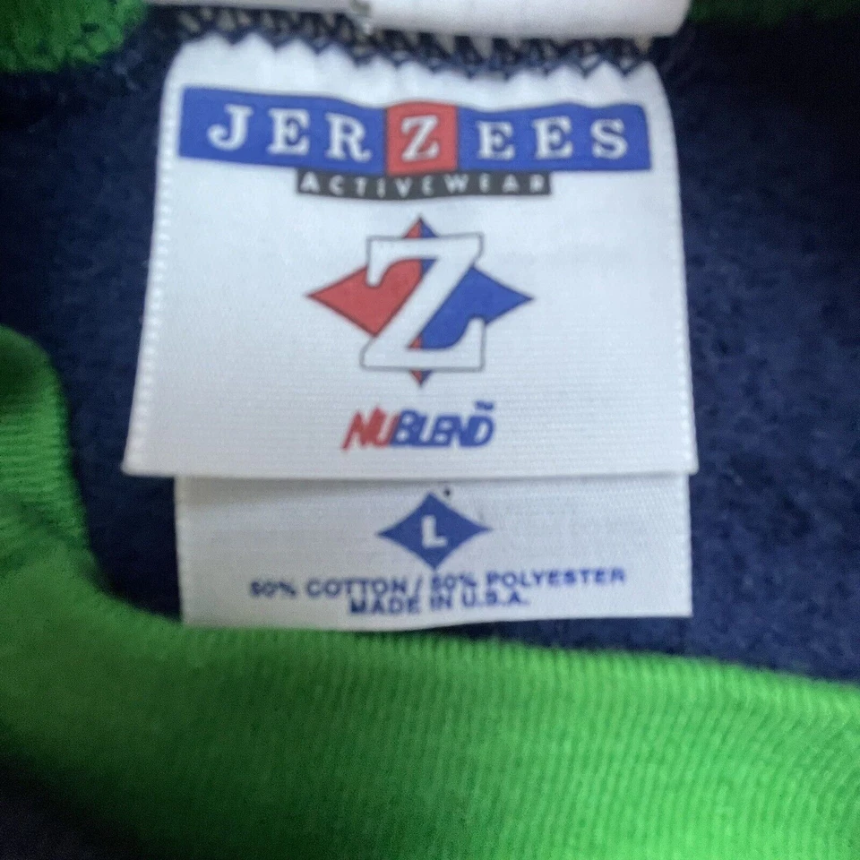 Sudadera De Colección Jerzees NuBlend Para Mujer L Azul Trébol de la Suerte Día de San Patricio Foto 3 de 4
